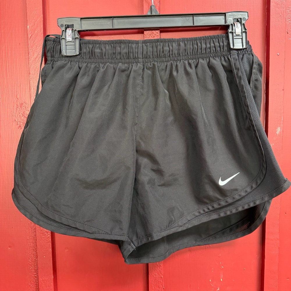 Nike Black Women's Athletic Running Shorts with Swoosh Logo - Picture 1 of 5